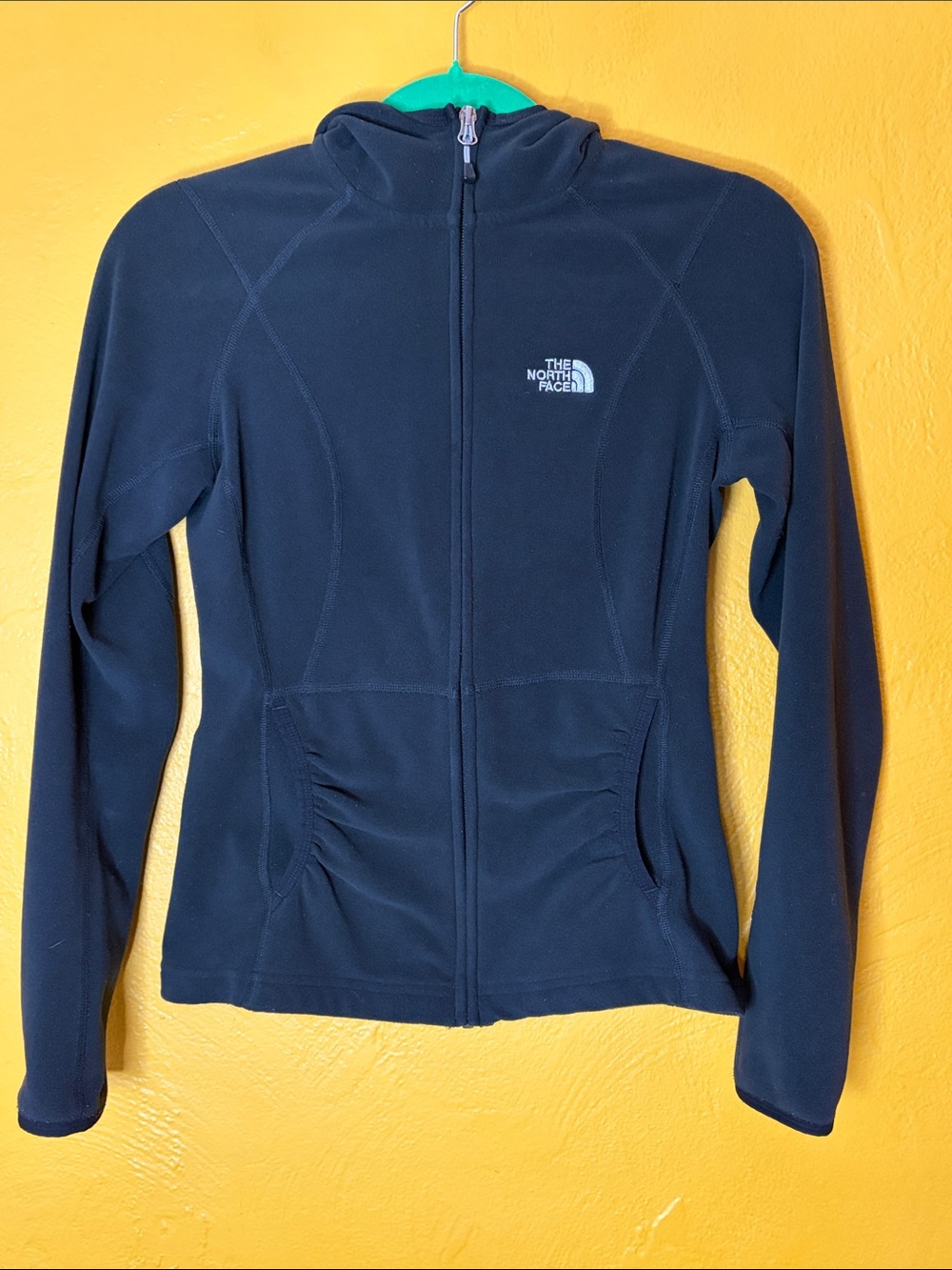 The North Face Women Black Full-Zip Hooded Fleece Jacket XS GREAT condition